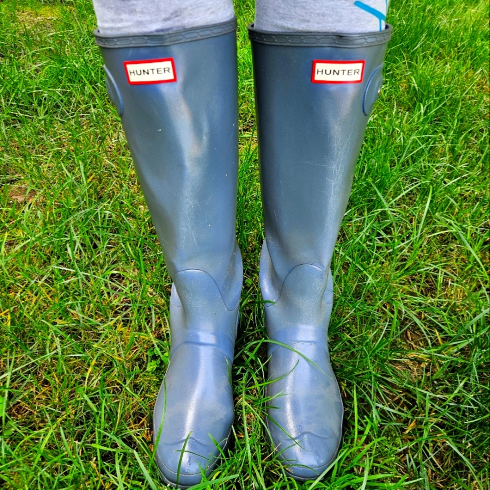 Women's blue Hunter ☔ rain boots 👢